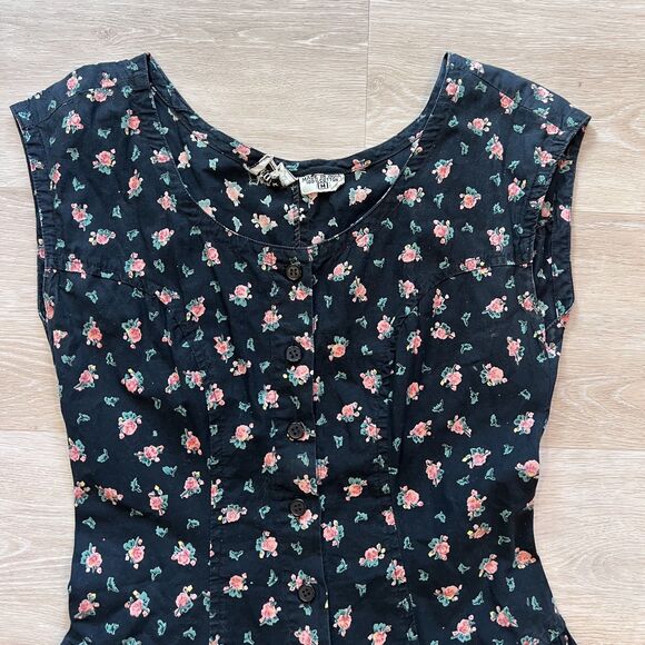 Starina Vintage Cotton Floral Dress-Size M - Picture 4 of 7